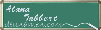 Alana Tabbert Visitenkarte
